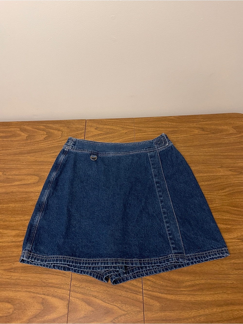 Vintage 90s Women's Denim Wrap Skort